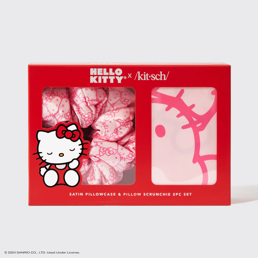 Hello Kitty X /kit•sch/ Satin Pillowcase & Pillow Scrunchie Set