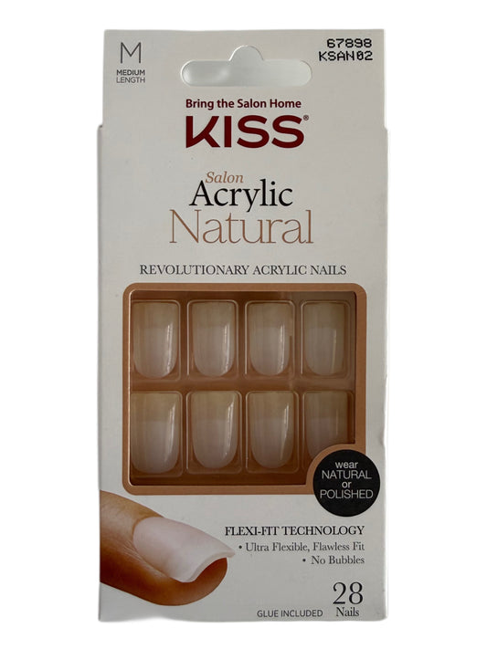 KISS Salon Acrylic French/Natural Press on Nails