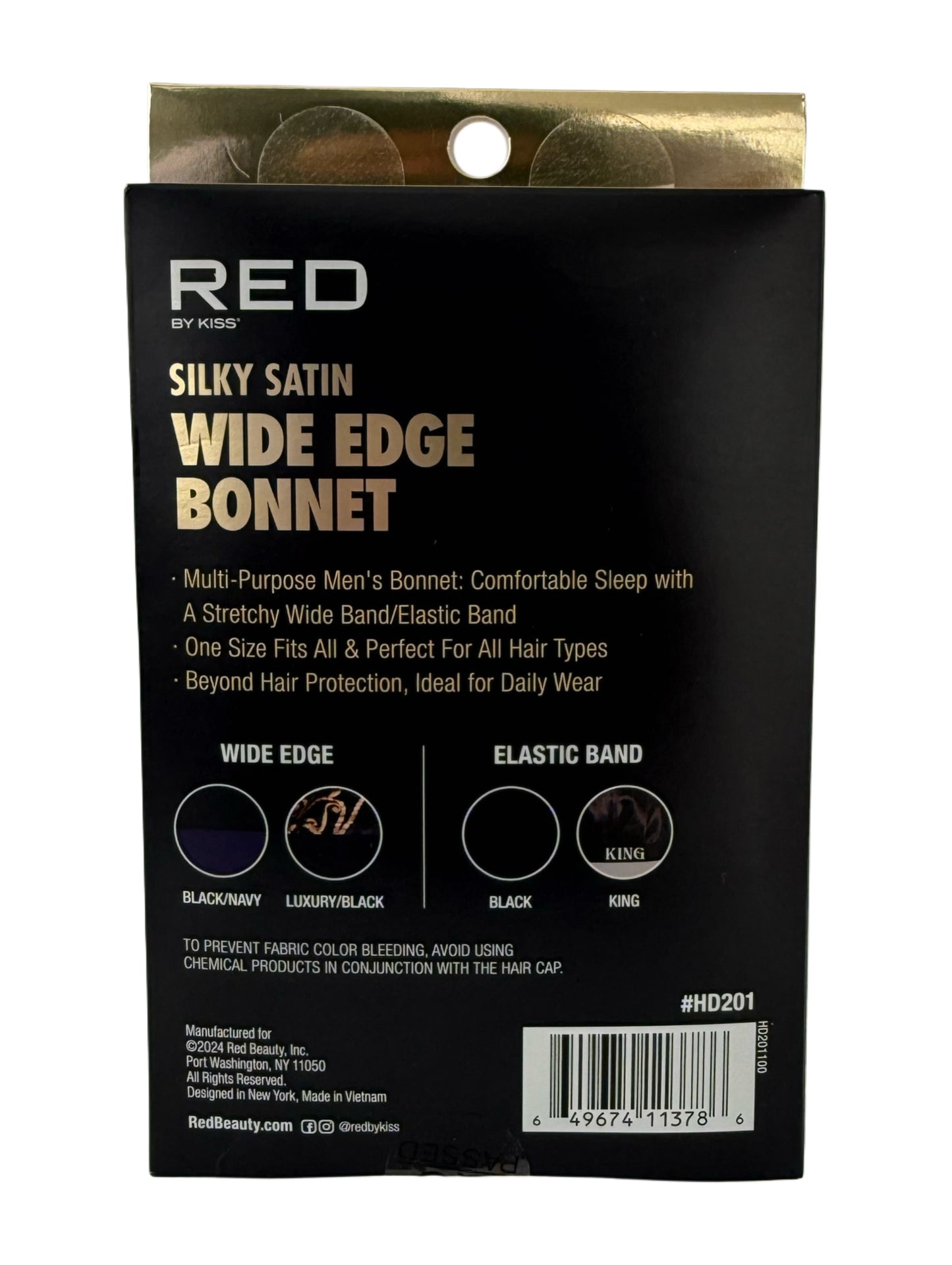 Men’s Silky Satin Bonnet- Wide Band