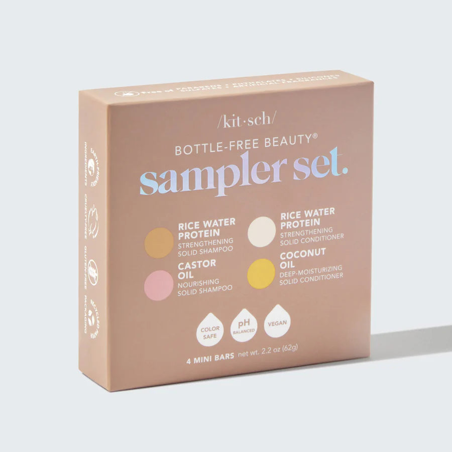 /kit•sch/ Bottle-Free Shampoo + Conditioner Mini Sampler Set